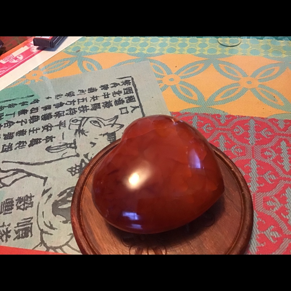HEART SHAPED ~ CARNELIAN GEMSTONE - Picture 5 of 8